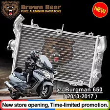 Premium All Aluminum Radiator for 2013-2017 Suzuki BURGMAN 650 AN650 (For: Suzuki Burgman 650)