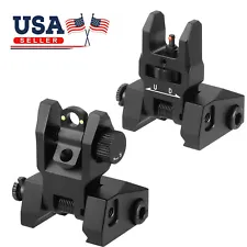 Fiber Optic Iron Sights Flip Up Iron Sight Front Rear Sight for Picatinny Weaver