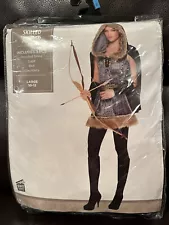 Skilled Archer 5 pc Costume Women, Large 10-12, Dress, Cape, Belt, Gauntlets NWT