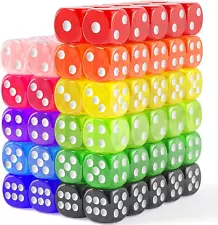 110 Pack Dice Set Colored Game Bulk Dices Colorful 6 Sided Classroom Teaching