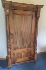 Gorgeous 1880s Vintage German Walnut Armoire - Set of Two Matching Cabinets