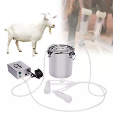 5L Electric Sheep Goat Milking Machine 110v Bucket Vacuum Impulse Pump Milker