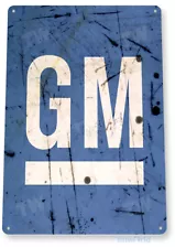 TIN SIGN GM Retro General Motors Service Auto Sales Shop Garage Store B097