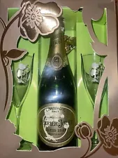 PERRIER-JOUET Grand Brut CHAMPAGNE GIFT BOX Empty Bottle 2 Flutes