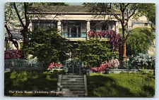 Postcard Klein Home, Vicksburg, Mississippi linen H165