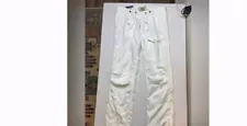 NWT $175.00 Ralph Lauren Men White Polo Parachute Cargo Pants Sz 36/32