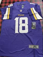 Minnesota Vikings Justin Jefferson #18 stitched football jersey men’s M NWT