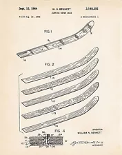 1964 Jumping Water Ski Skis Gifts Skiers Skiing Cypress Gardens Patent Posters