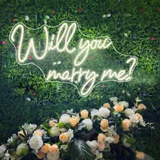 Will You Marry Me Neon Sign for Proposal Wedding Engagement Party Wall Decor