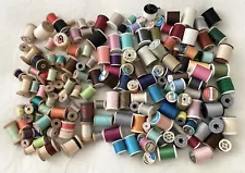 180 Spools of Sewing Thread Multi Colors Multi Manufacturers 65 Wood 115 Plastic