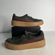 Women’s Size 7.5 -Puma Creepers Rihanna Fenty Suede Green - Used Has Box