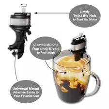 Hmc Mini Mixer Wind-Up Beverage Motor Boat Coffee Novelty Outboard Drink Gadget