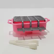 Vintage Barbie Fun Fixins Pink Barbecue Grill Top and Tongs Replacements