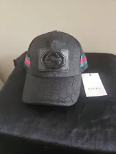 Black GG Mesh Cap With Adjustable Snapback Closure For SALE!!!