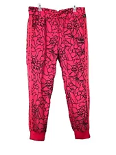 Adidas x Pharrell Williams Athletic Pants Women Large Hot Pink Floral Dear Baes