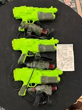 Lot Of 3 Vintage Survivor Shot Electronic Laser Tag Gun Tomy Hasbro 1 Instr Book