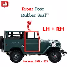 Pair Toyota Land Cruiser FJ40 (1968-1973) Weatherstrip Front Door Rubber Seal (For: 1973 Toyota Land Cruiser)