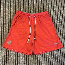 Nike Ohio State Buckeyes LeBron James Red Gray Reversible Dri-Fit Shorts Men’s L