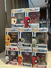 (8) Funko Pop!'s. --- Marvel Comics, Fantastic Four, Dead Pool --- Bulk Sale