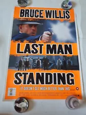 LAST MAN STANDING 1996 BRUCE WILLIS ORIGINAL POSTER Video Shop VHS DVD 62x44.5cm