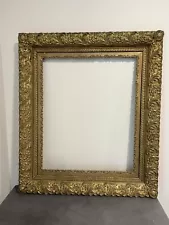 New ListingLarge Antique Victorian Art Deco Gold Ornate Gesso Picture Frame 26x30 18x22