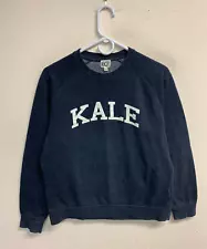 Riot Society Women's KALE Sweatshirt XS Blue Pullover Sweater Crewneck *SEE PICS