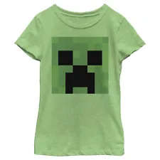 Girl's Minecraft Creeper Face T-Shirt