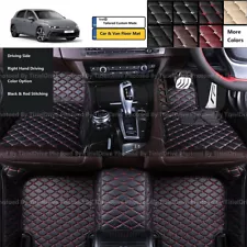 For VW Golf MK7 MK7.5 MK8 Caddy Tailored Custom Car Full Cover Floor Mat Set