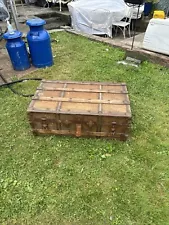 Antique pirates captains chest Trunk 26IN X 14IN X13IN Camel Back Trunk