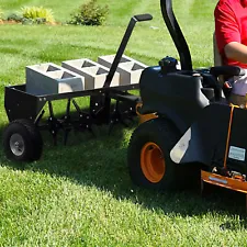 40" 101CM Tow Plug Lawn Aerator W/ Universal Hitch for Lawn & Garden