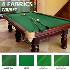 7/8/9ft Pool Table Cloth Felt Green Cloth- Fast Billiard Felt w/ PRE-CUT RAILS