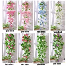 Artificial Hanging Vine Fake Morning Glory Garlands Hanging Home Indoor