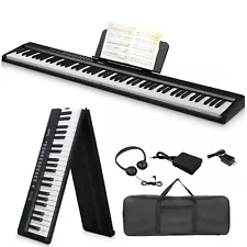 Glarry Fold 88-Key Digital Piano Semi-Weighted Electronic Keyboard,Headphone,Bag