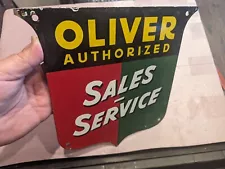 Porcelain Oliver Sale Service Sign Vintage Farm Equipment 70 88 Super 99 Tractor