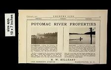 1921 Potomac River Properties For Sale Washington DC Vintage Print Ad 13967