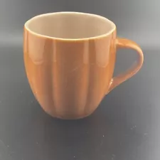 Starbucks Pumpkin Mug 2006 for Halloween Fall Autumn Orange Ribbed