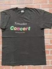 Vintage New Order Concert Tour Black T Shirt 80s Punk New Wave USA Tour Rare XL