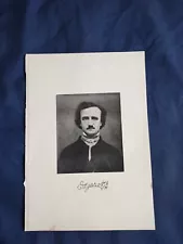 1847 Edgar Allan Poe Print From A Daguerreotype Attributed To Gabriel Harrison