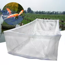 Aquaculture Pond Fishing Crab Shrimp net Cage Breeding Net Box 80 Mesh White