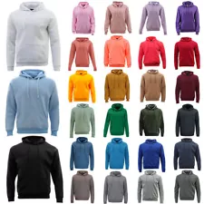 Adult Men's Unisex Basic Plain Hoodie Jumper Pullover Sweater Sweatshirt XS-5XL