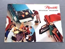 1958 Plymouth Station Wagon Original Car Sales Brochure - Fury Custom Suburban