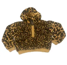 Nike Air Jordan Leopard animal print soft women's hoodie size small CW6480 760