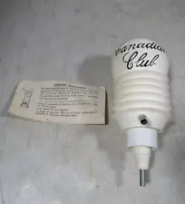 Vintage 1950s60s Canadian Club Whiskey Half-Gallon Pump Dispenser Globe NOS