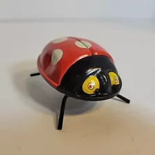 Vintage Antique Lady Bug Wind Up Toy Trademark Made In Japan For Parts Repair