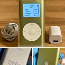 Apple IPod Mini 1st Gen Green 128Gb SD MOD M9434J 20K SONGS LOADED, TESTED!