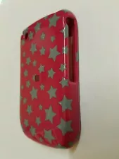 Rare Pink Stars Snap on Case For Blackberry Curve 8520 8530 Sprint Phone