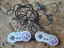 2 Official Super Nintendo, SNES, Original Authentic OEM Controllers Working