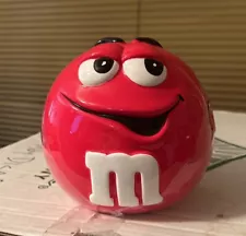 NEW Red M&M Ceramic Cookie Jar Large Collectible Candy Decor With Lid