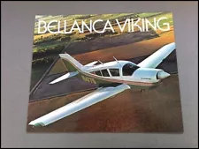 1975 Bellanca Viking Airplane Aircraft Vintage Sales Brochure Catalog