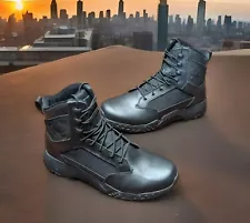 Under Armor Stellar Tac Size 10.5 High Top Tactical Boots Shoes NIB Black Logo